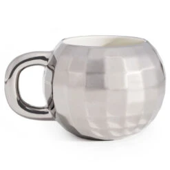 Hallmark Disco Ball Mug, 14 Oz. -Hallmark Store Shaped Silver Disco Ball Ceramic Mug 1BIR1319 02