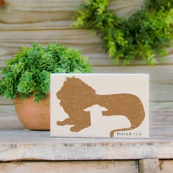 Hallmark Store -Hallmark Store Sincere Surroundings Lion and Lamb Silhouettes Sign STR2223 02