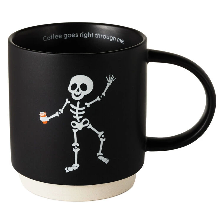 Hallmark Skeleton With To-Go Coffee Cup Funny Mug, 16 Oz. 3 Hallmark Skeleton With To-Go Coffee Cup Funny Mug, 16 Oz.
