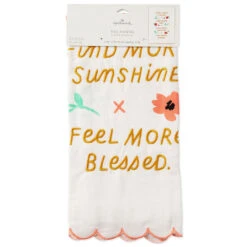 Hallmark Smell More Flowers Tea Towel -Hallmark Store Smell More Flowers Tea Towel 1ART1016 04