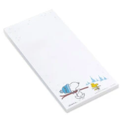 Hallmark Peanuts Snoopy And Woodstock With Skis Memo Pad