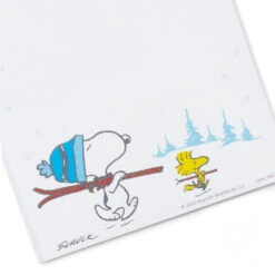 Hallmark Peanuts Snoopy And Woodstock With Skis Memo Pad -Hallmark Store Snoopy Woodstock Carrying Skis Peanuts Note Pad 1CZE2121 03