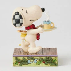 Enesco Jim Shore Peanuts Snoopy And Woodstock Cookies For Santa Figurine, 5" 8 Enesco Jim Shore Peanuts Snoopy And Woodstock Cookies For Santa Figurine, 5" -Hallmark Store Snoopy and Woodstock Cookies and Cocoa for Santa 6017233 02