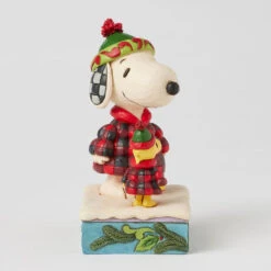 Enesco Jim Shore Peanuts Snoopy And Woodstock In Puffer Coats Figurine, 5.5" -Hallmark Store Snoopy and Woodstock in Plaid Puffer Coats Figurine 6017234 06