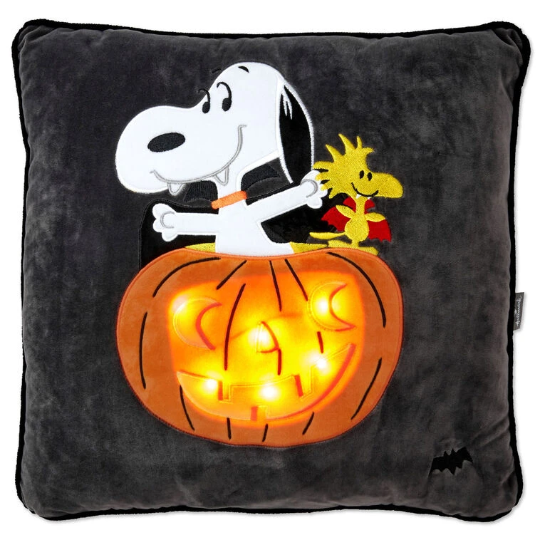 Hallmark Peanuts® Snoopy The Vampire Beagle Light-Up Pillow, 17x17 4 Hallmark Peanuts® Snoopy The Vampire Beagle Light-Up Pillow, 17x17 - Image 2