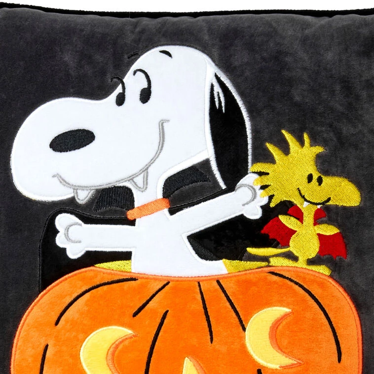 Hallmark Peanuts® Snoopy The Vampire Beagle Light-Up Pillow, 17x17 6 Hallmark Peanuts® Snoopy The Vampire Beagle Light-Up Pillow, 17x17 - Image 4