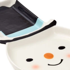 Hallmark Snowman In Top Hat Divided Serving Platter, 14" L -Hallmark Store Snowman and Top Hat Divided Serving Tray 1XKT6041 03