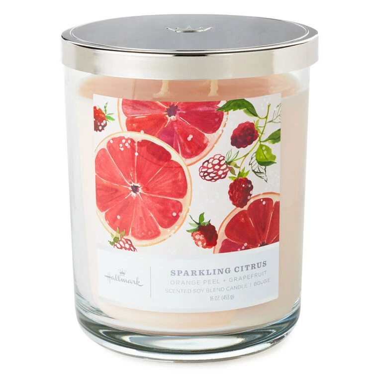 Hallmark Sparkling Citrus 3-Wick Jar Candle, 16 Oz. 3 Hallmark Sparkling Citrus 3-Wick Jar Candle, 16 Oz.