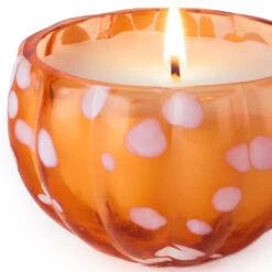 Hallmark Speckled Glass Pumpkin Scented Candle -Hallmark Store Speckled Glass Pumpkin Scented Candle 1FAL1908 04