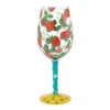 Lolita Strawberry Handpainted Wine Glass, 15 Oz. 1 Lolita Strawberry Handpainted Wine Glass, 15 Oz. -Hallmark Store Strawberry Vine Handpainted Wine Glass 6015427 01