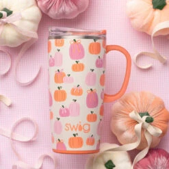 Swig Pumpkins And Bows Travel Mug, 22 Oz.