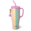 Swig Check Mate Stainless Steel Mega Mug, 40 Oz. -Hallmark Store Swig XL Checkered Travel Mug With Handle S102M40CK 01