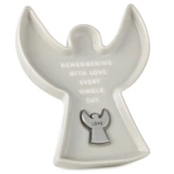 Hallmark Angel-Shaped Trinket Dish With Token -Hallmark Store Taupe AngelShaped Trinket Dish With Token 1BIT2005 03