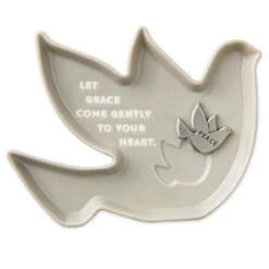 Hallmark Dove-Shaped Trinket Dish With Token 9 Hallmark Dove-Shaped Trinket Dish With Token -Hallmark Store Taupe DoveShaped Trinket Dish With Token 1BIT2006 02