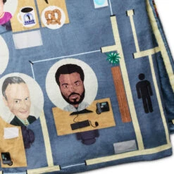 Hallmark The Office Dunder Mifflin Floor Plan Throw Blanket, 50x60 -Hallmark Store The Office Office Layout Fleece Throw Blanket 1PCL1070 03