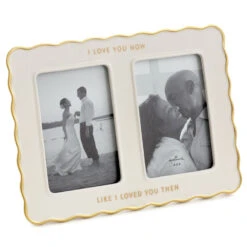 Hallmark Then And Now Ceramic Picture Frame, Holds 2 Photos