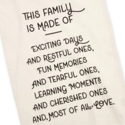 Hallmark This Family Tan Fringed Tea Towel, 18x26 -Hallmark Store This Family Tan Fringed Tea Towel 1SNN1145 04