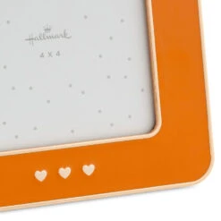 Hallmark Three Hearts Orange Enamel Picture Frame, 4x4 8 Hallmark Three Hearts Orange Enamel Picture Frame, 4x4 -Hallmark Store Three Hearts Orange Enamel 4x4 Picture Frame 1CAP1341 03