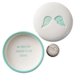 Hallmark Our Angel Bereavement Trinket Box With Token -Hallmark Store Trinket Box and Metal Token Sympathy Gift 1BBY5005 03