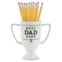 Hallmark Best Dad Ever Trophy Pencil Holder -Hallmark Store TrophyShaped Ceramic Pen and Pencil Holder for Dad 1SNN1182 04