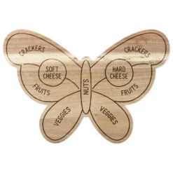 Hallmark Floral Butterfly Charcuterie Board 7 Hallmark Floral Butterfly Charcuterie Board -Hallmark Store TwoSided ButterflyShaped Charcuterie Board 1ART1041 02
