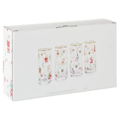 Hallmark Vintage Santa And Friends Drinking Glasses, Set Of 4 -Hallmark Store Vintage Christmas Icons Drinking Glasses 1XKT5516 06