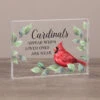 Carson Cardinals Appear Remembrance Glass Block Sign, 7x5 -Hallmark Store When Cardinals Appear Glass Block Quote Sign 27722 01