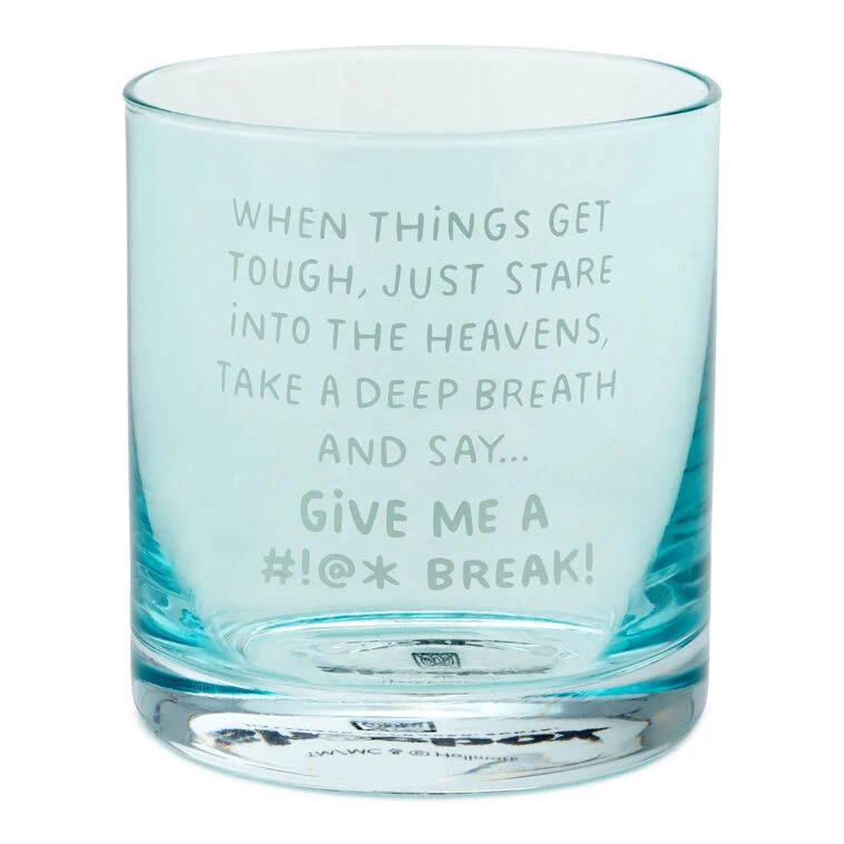 Hallmark When Things Get Tough Funny Rocks Glass, 12 Oz. 3 Hallmark When Things Get Tough Funny Rocks Glass, 12 Oz.