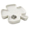 Hallmark Clover-Shaped Trinket Dish With Token -Hallmark Store White 4Leaf Clover Shaped Trinket Dish With Token 1BIT2004 01