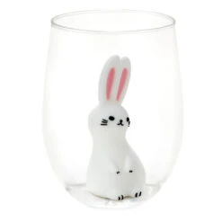 Hallmark Charmers White Bunny Silicone Charm, 2.6" H -Hallmark Store White Bunny Rabbit Silicone Drink Charm 1ICN1045 03