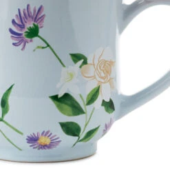 Hallmark Floral Mug With Butterfly, 15 Oz. -Hallmark Store White Mug With Flowers and Butterfly Thumb Rest 1ART1026 04