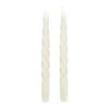 White Spiral Taper Candles, Set Of 2 1 White Spiral Taper Candles, Set Of 2 -Hallmark Store White Spiral Taper Candle Set HMTAPER3 01