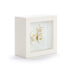Demdaco Love From Above White And Gold Butterfly Small Shadow Box, 4" 8 Demdaco Love From Above White And Gold Butterfly Small Shadow Box, 4" -Hallmark Store White and Gold Butterfly in White Shadow Box 1004920028 03