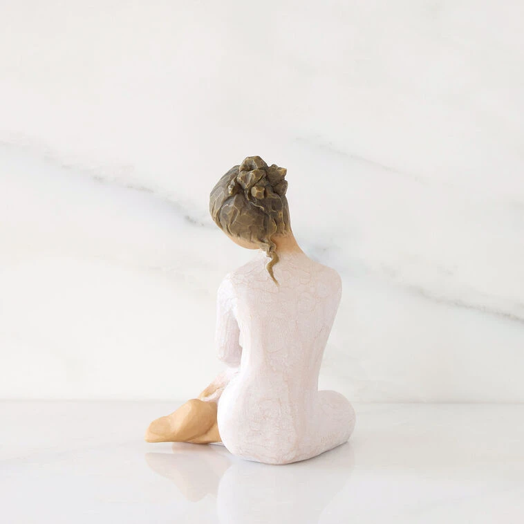 Willow Tree Serenity Sitting Girl Figurine, 3.5" 4 Willow Tree Serenity Sitting Girl Figurine, 3.5" - Image 2