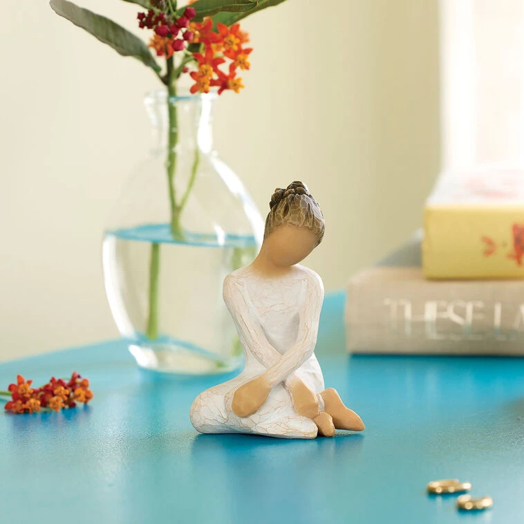 Willow Tree Serenity Sitting Girl Figurine, 3.5" 5 Willow Tree Serenity Sitting Girl Figurine, 3.5" - Image 3