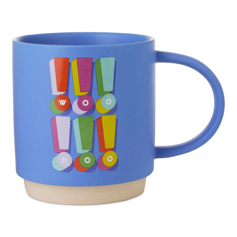 Hallmark Woo Hoo Exclamation Points Mug, 16 Oz. 3 Hallmark Woo Hoo Exclamation Points Mug, 16 Oz.