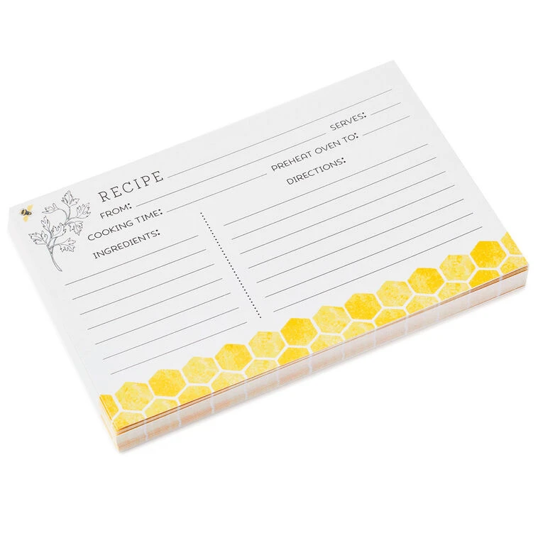 Hallmark Yellow Honeycomb Recipe Refill Cards 3 Hallmark Yellow Honeycomb Recipe Refill Cards