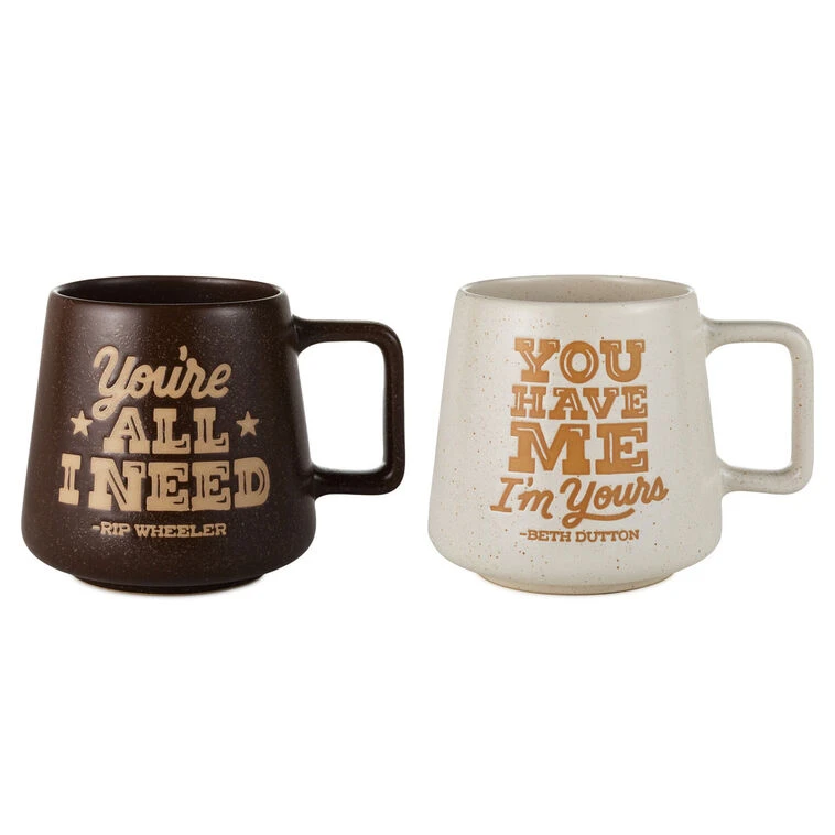 Hallmark Yellowstone Beth Dutton And Rip Wheeler Mugs, Set Of 2 3 Hallmark Yellowstone Beth Dutton And Rip Wheeler Mugs, Set Of 2