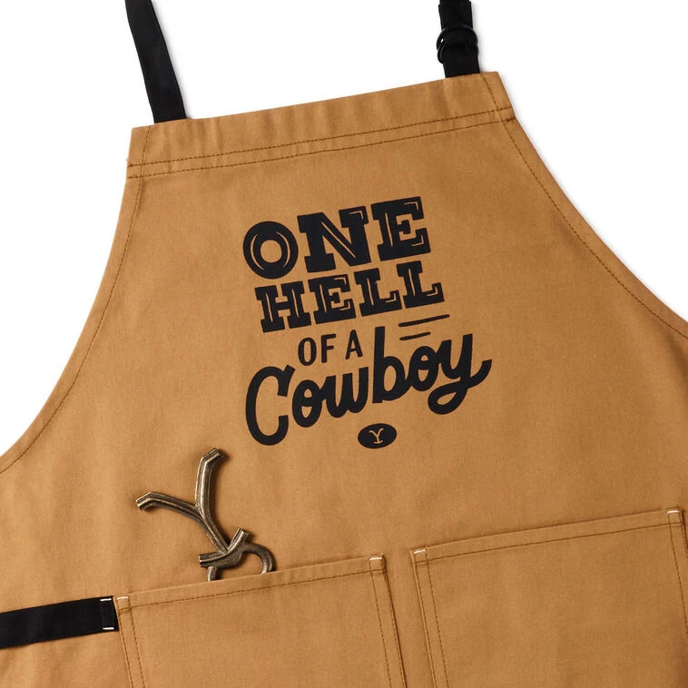 Hallmark Yellowstone One Hell Of A Cowboy Apron And Bottle Opener 4 Hallmark Yellowstone One Hell Of A Cowboy Apron And Bottle Opener - Image 2