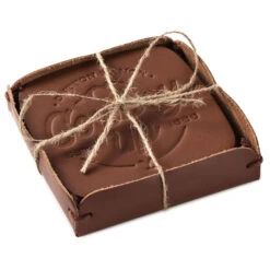 Hallmark Yellowstone Dutton Ranch Bonded Leather Coasters, Set Of 4 -Hallmark Store Yellowstone Dutton Ranch Bonded Leather Coaster Set 1PCL1079 04